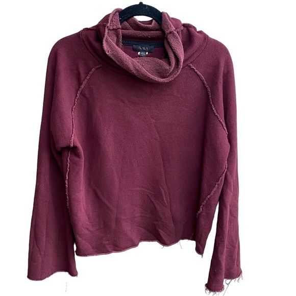 ALALA Riki Cowl Neck Pullover Sweater size M cotton bamboo blend - Picture 3 of 7